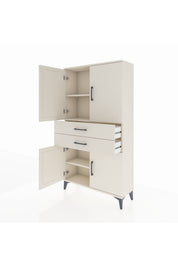 Arges Dolap 3 Raflı 2 Çekmeceli 4 Kapaklı 88x30x163 - S21M067V1A