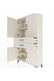 Arges Dolap 3 Raflı 2 Çekmeceli 4 Kapaklı 88x30x163 - S21M067V1A