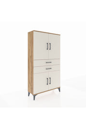 Arges Dolap 3 Raflı 2 Çekmeceli 4 Kapaklı 88x30x163 - S21M067V7A