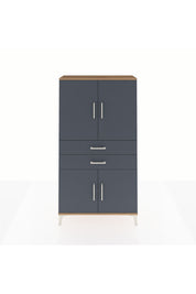 Arges Dolap 3 Raflı 2 Çekmeceli 4 Kapaklı 88x30x163 - S21M067V8A