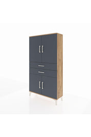 Arges Dolap 3 Raflı 2 Çekmeceli 4 Kapaklı 88x30x163 - S21M067V8A