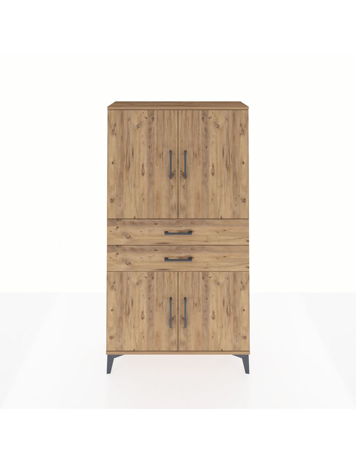 Arges Dolap 3 Raflı 2 Çekmeceli 4 Kapaklı 88x30x163 - S21M067V9A