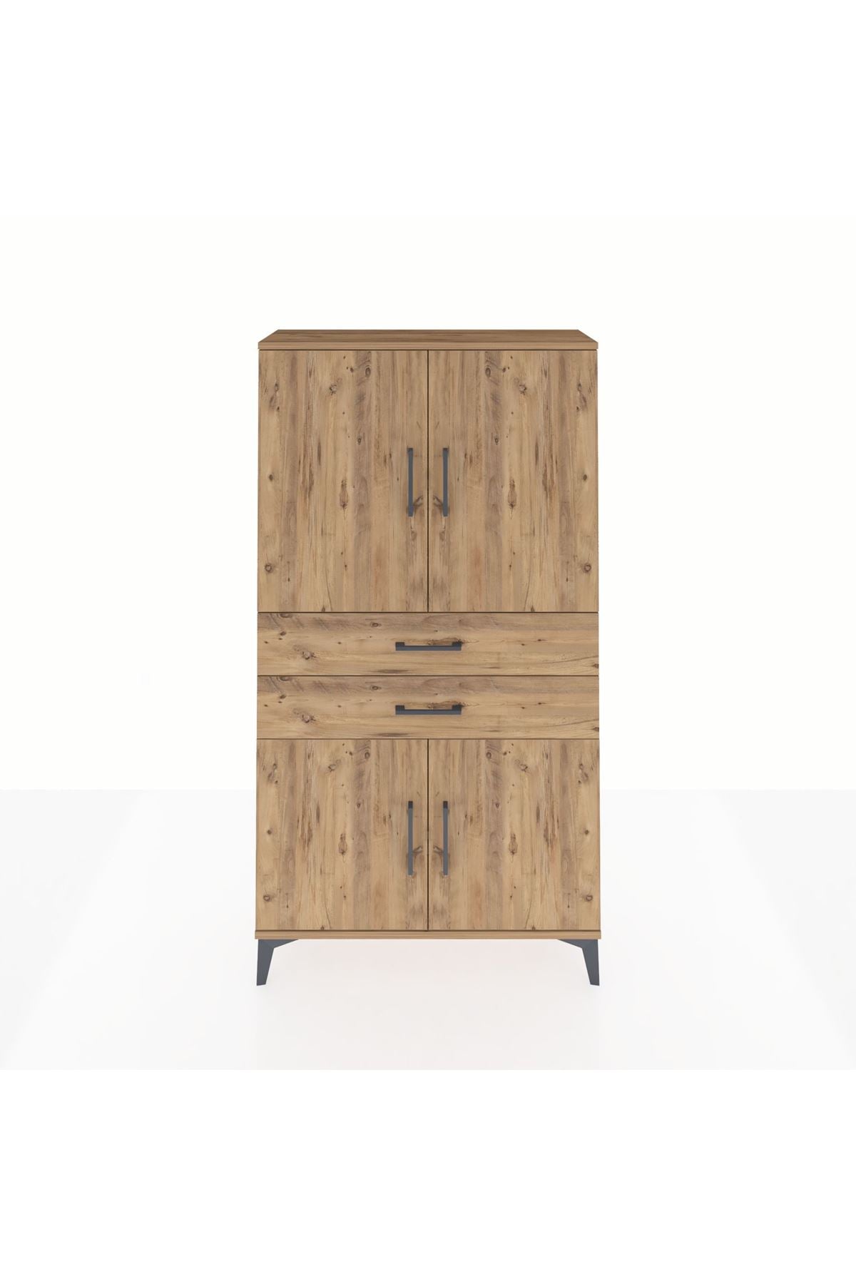 Arges Dolap 3 Raflı 2 Çekmeceli 4 Kapaklı 88x30x163 - S21M067V9A