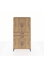 Arges Dolap 3 Raflı 2 Çekmeceli 4 Kapaklı 88x30x163 - S21M067V9A
