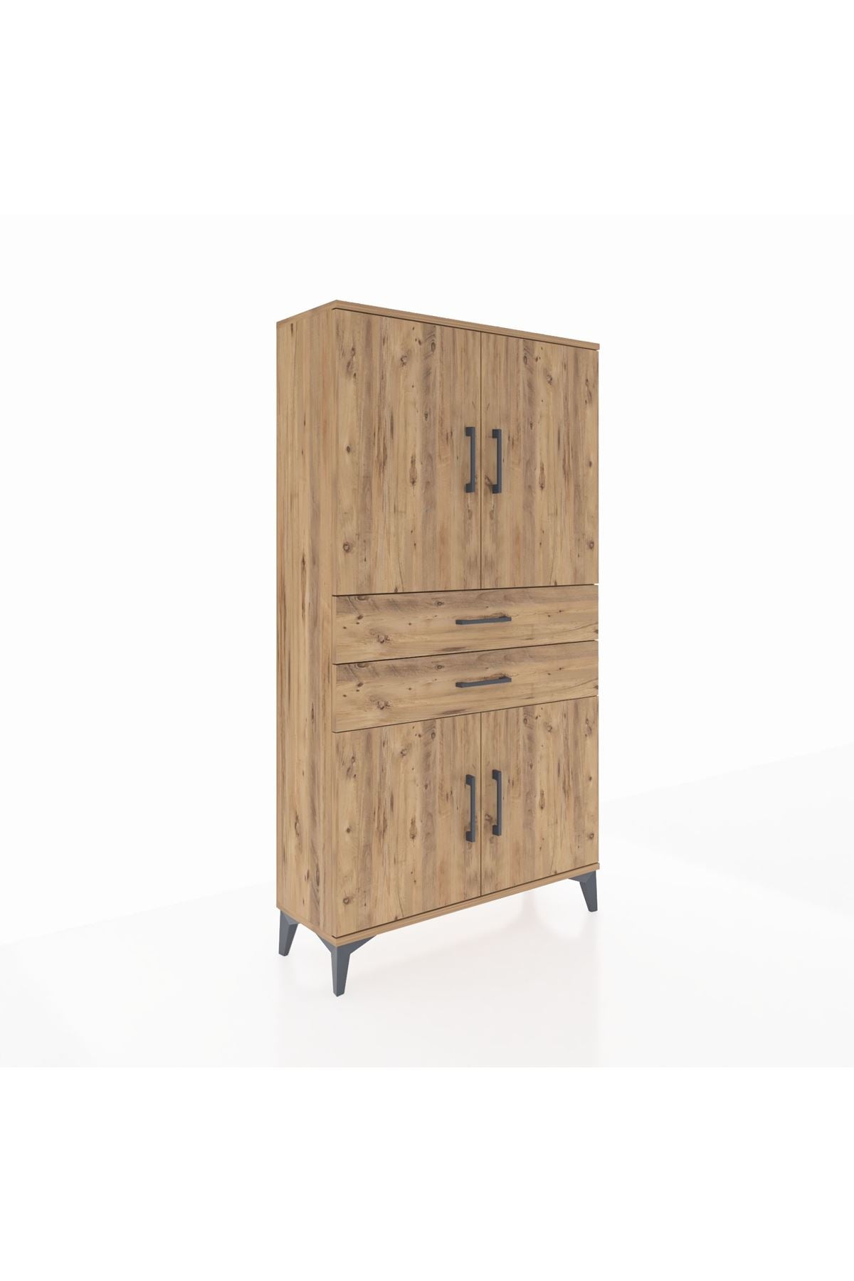 Arges Dolap 3 Raflı 2 Çekmeceli 4 Kapaklı 88x30x163 - S21M067V9A