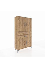 Arges Dolap 3 Raflı 2 Çekmeceli 4 Kapaklı 88x30x163 - S21M067V9A