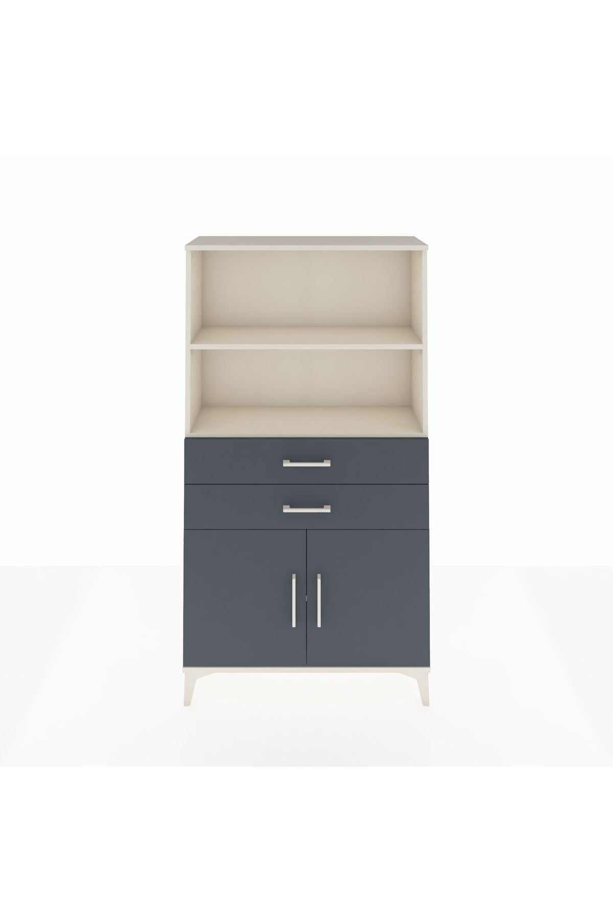 Arges Dolap 3 Raflı 2 Çekmeceli 2 Kapaklı 88x30x163 - S21M068V2A