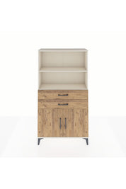 Arges Dolap 3 Raflı 2 Çekmeceli 2 Kapaklı 88x30x163 - S21M068V3A