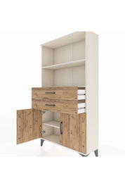 Arges Dolap 3 Raflı 2 Çekmeceli 2 Kapaklı 88x30x163 - S21M068V3A