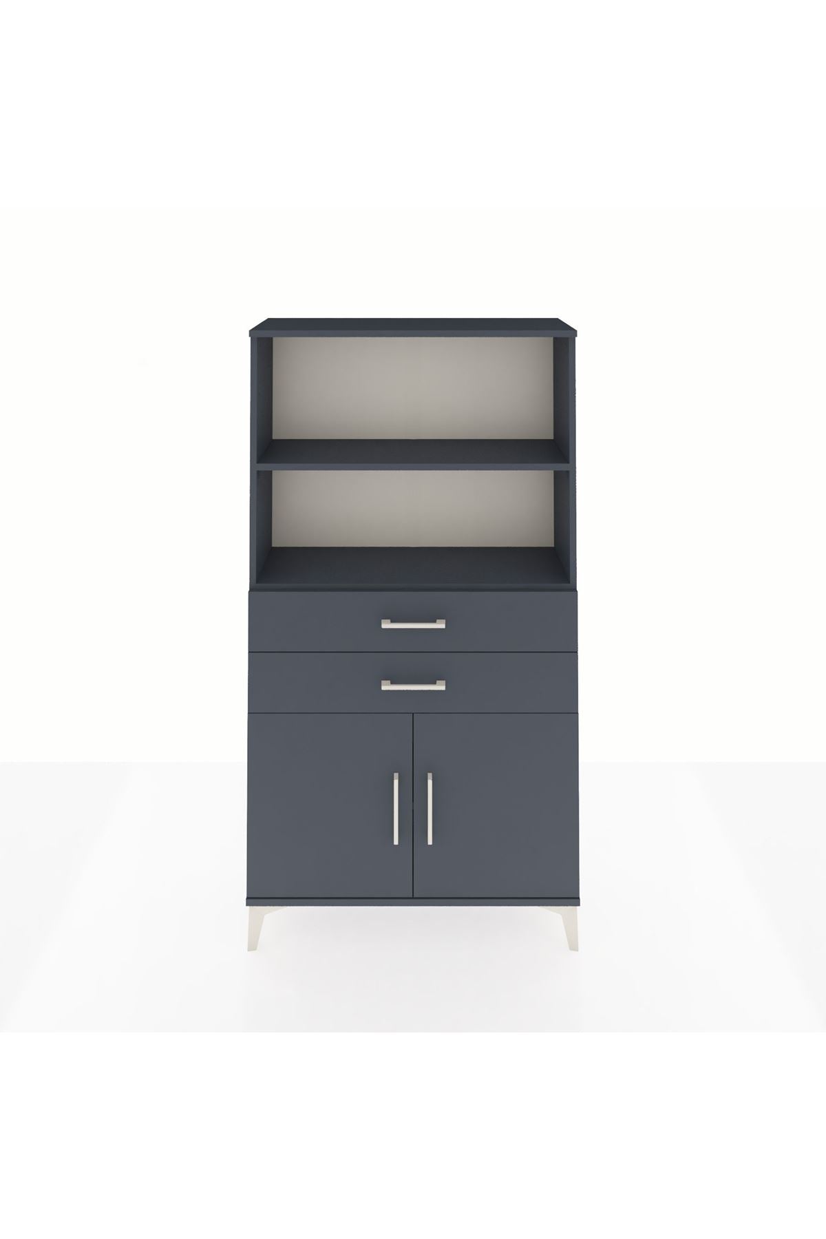 Arges Dolap 3 Raflı 2 Çekmeceli 2 Kapaklı 88x30x163 - S21M068V5A
