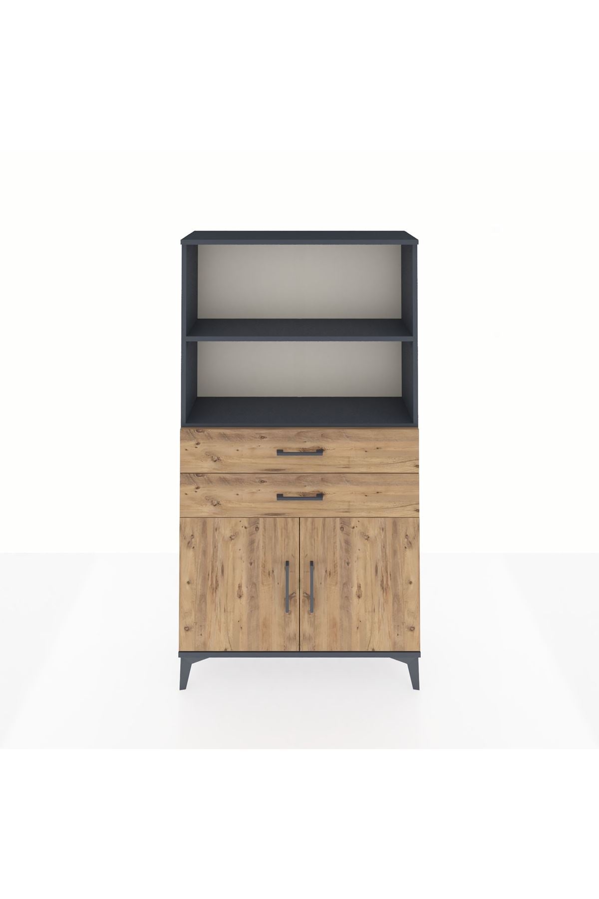 Arges Dolap 3 Raflı 2 Çekmeceli 2 Kapaklı 88x30x163 - S21M068V6A