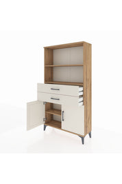 Arges Dolap 3 Raflı 2 Çekmeceli 2 Kapaklı 88x30x163 - S21M068V7A