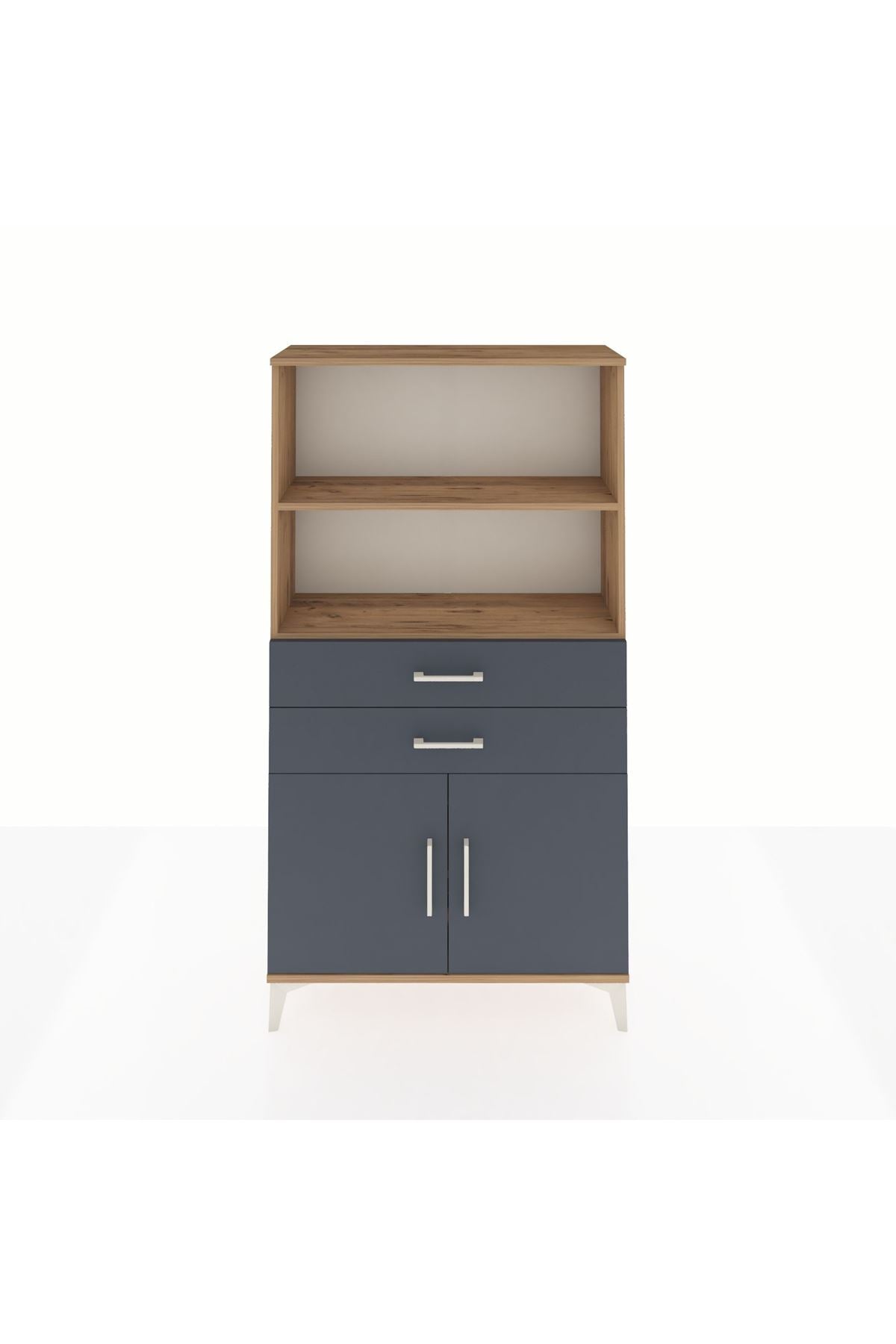 Arges Dolap 3 Raflı 2 Çekmeceli 2 Kapaklı 88x30x163 - S21M068V8A