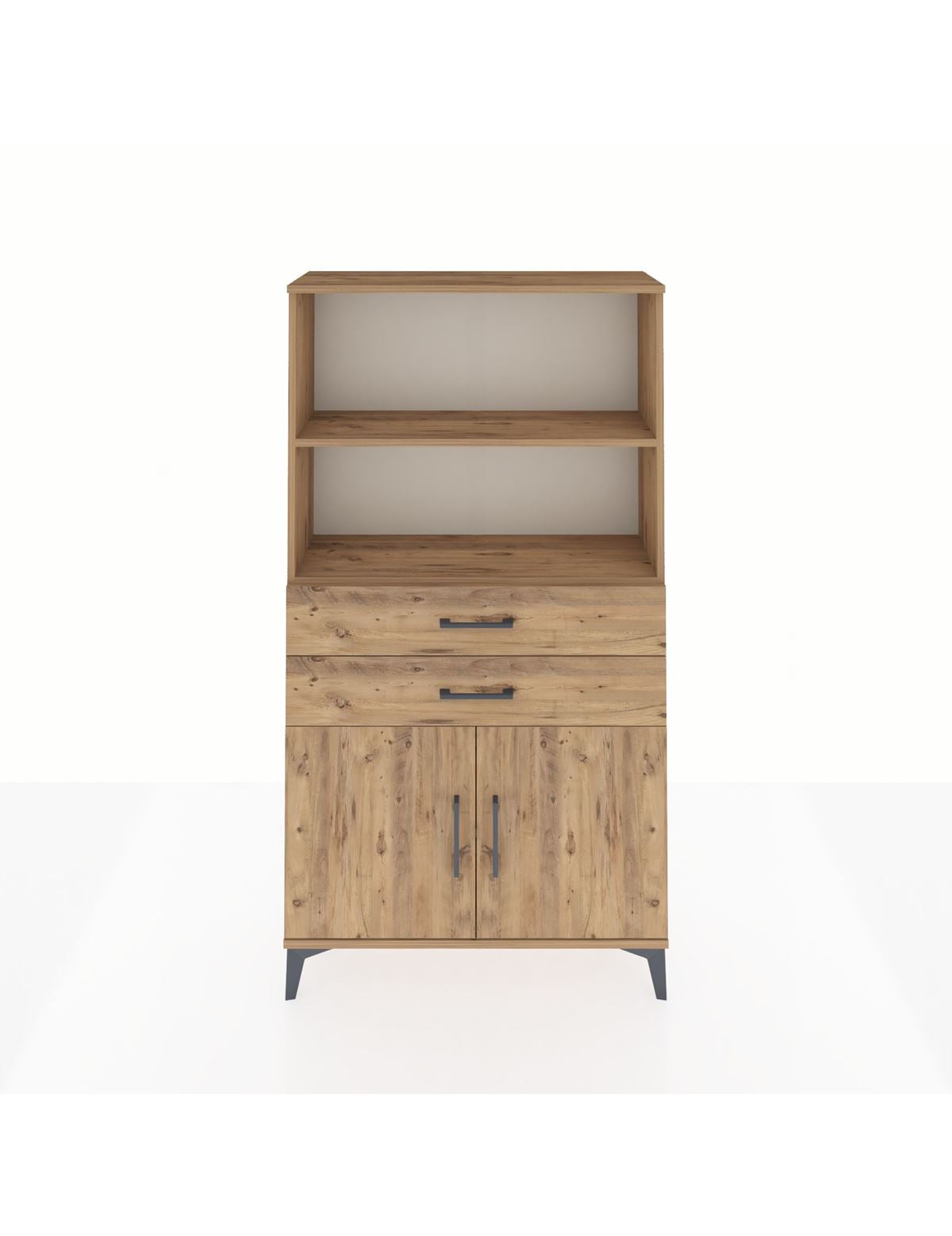 Arges Dolap 3 Raflı 2 Çekmeceli 2 Kapaklı 88x30x163 - S21M068V9A