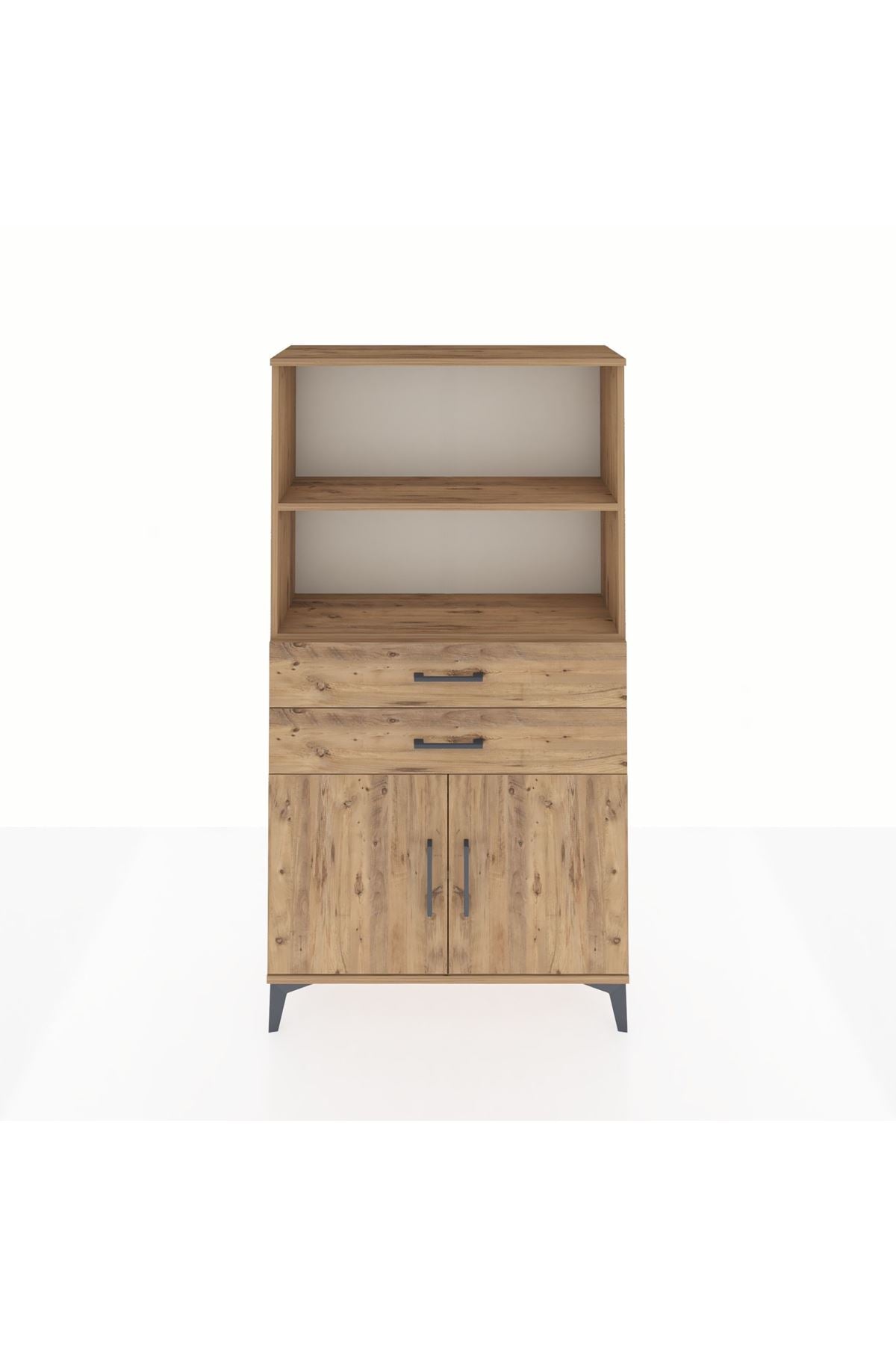 Arges Dolap 3 Raflı 2 Çekmeceli 2 Kapaklı 88x30x163 - S21M068V9A