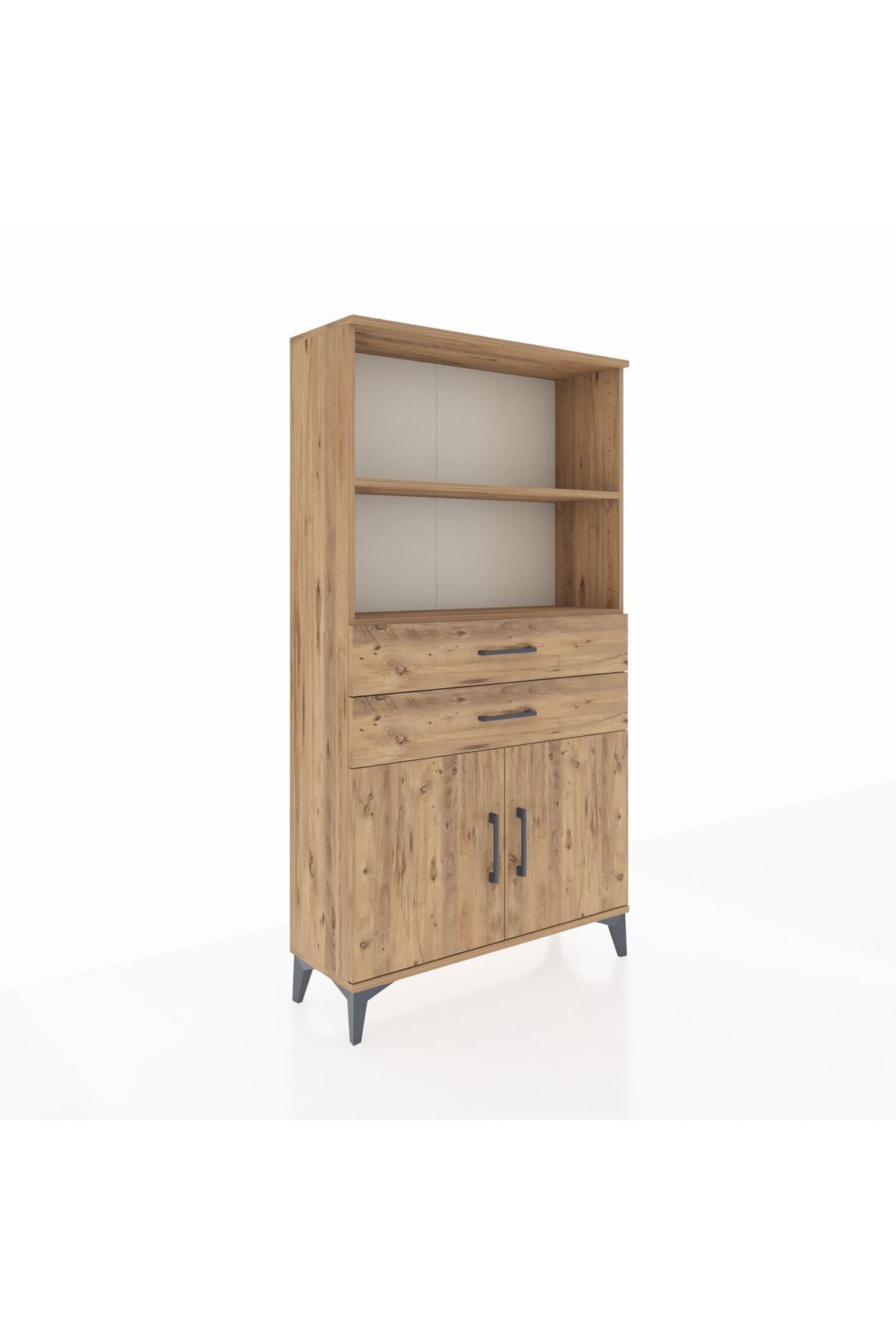 Arges Dolap 3 Raflı 2 Çekmeceli 2 Kapaklı 88x30x163 - S21M068V9A