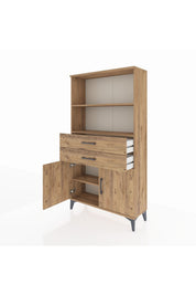 Arges Dolap 3 Raflı 2 Çekmeceli 2 Kapaklı 88x30x163 - S21M068V9A