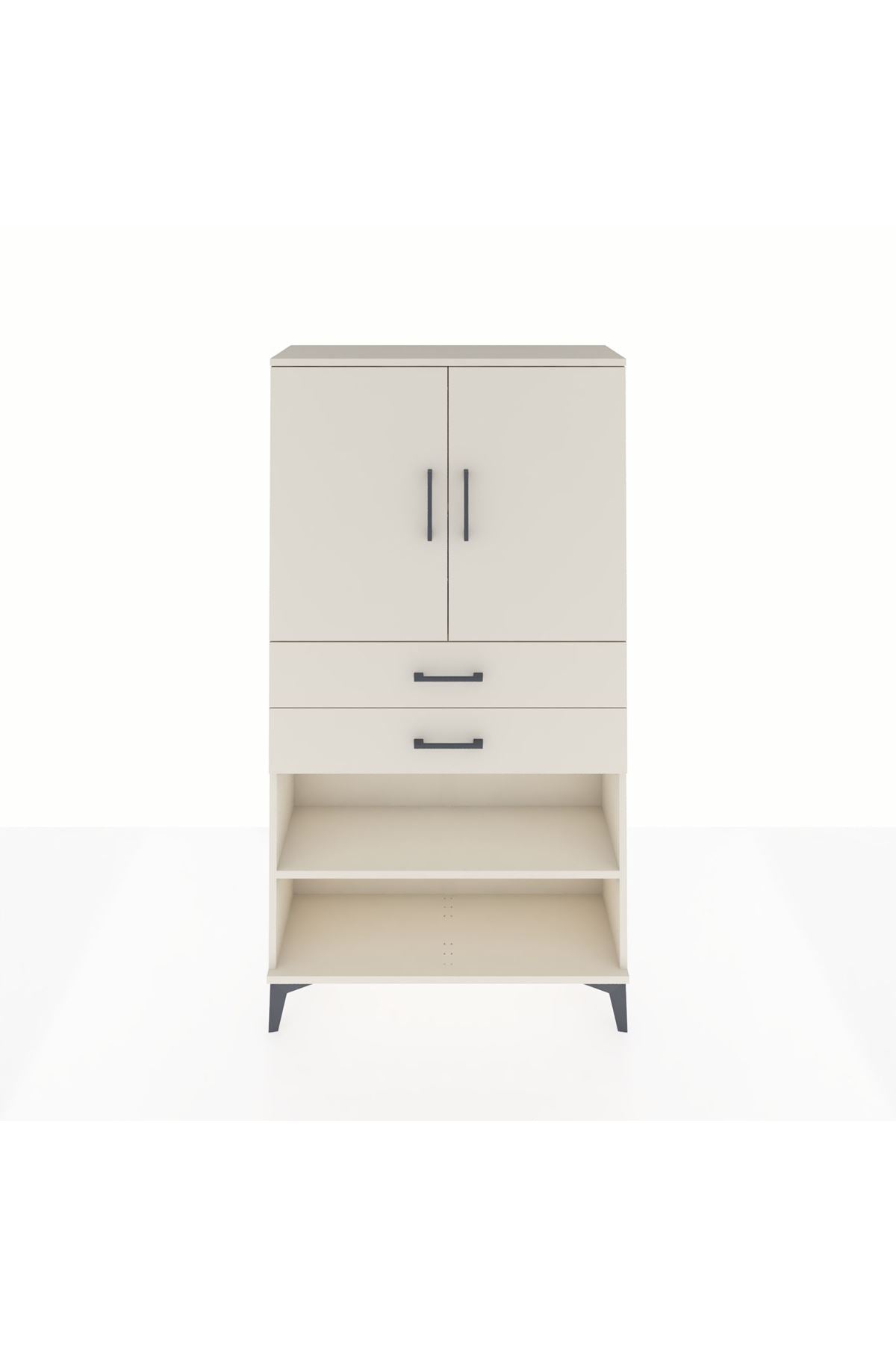 Arges Dolap 3 Raflı 2 Çekmeceli 2 Kapaklı 88x30x163 - S21M069V1A