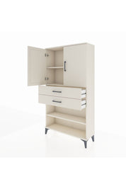 Arges Dolap 3 Raflı 2 Çekmeceli 2 Kapaklı 88x30x163 - S21M069V1A