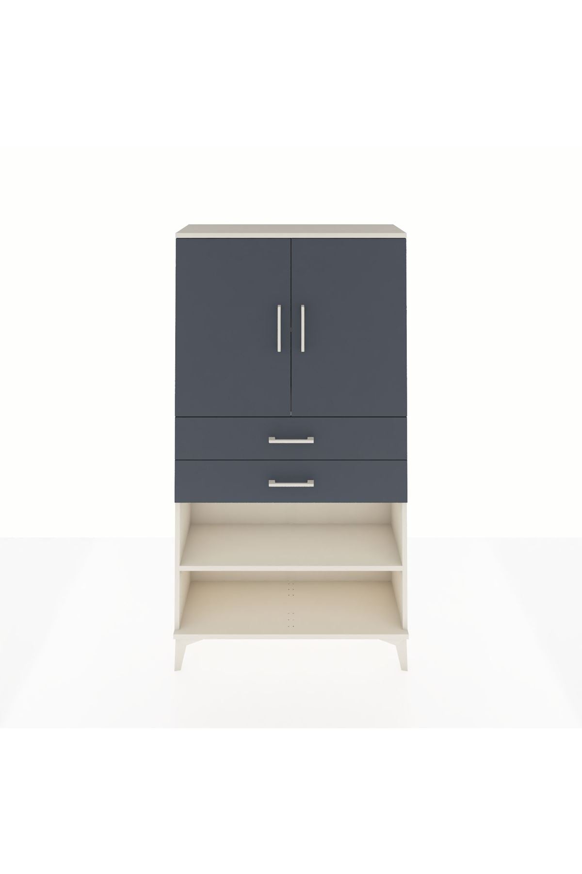 Arges Dolap 3 Raflı 2 Çekmeceli 2 Kapaklı 88x30x163 - S21M069V2A