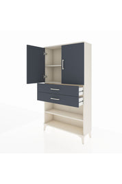 Arges Dolap 3 Raflı 2 Çekmeceli 2 Kapaklı 88x30x163 - S21M069V2A