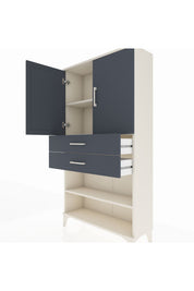 Arges Dolap 3 Raflı 2 Çekmeceli 2 Kapaklı 88x30x163 - S21M069V2A