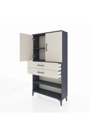 Arges Dolap 3 Raflı 2 Çekmeceli 2 Kapaklı 88x30x163 - S21M069V4A