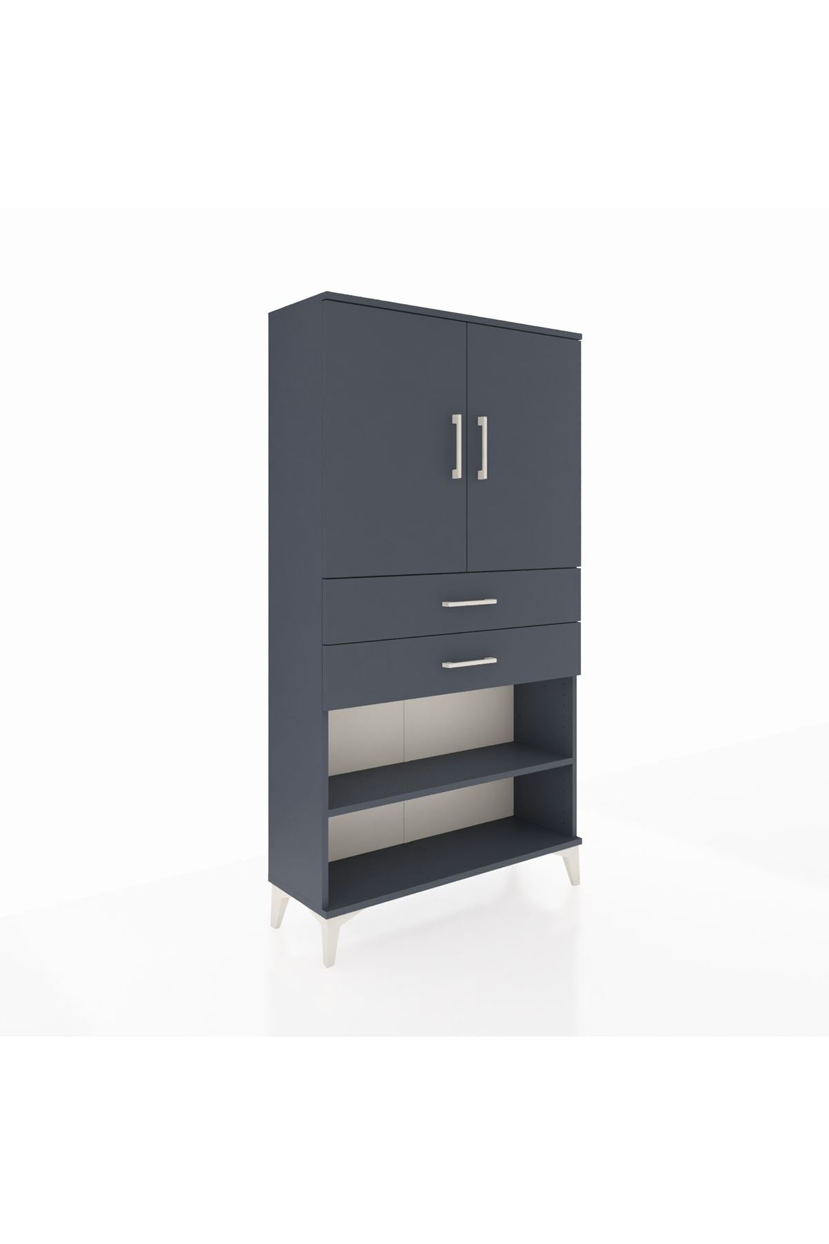 Arges Dolap 3 Raflı 2 Çekmeceli 2 Kapaklı 88x30x163 - S21M069V5A