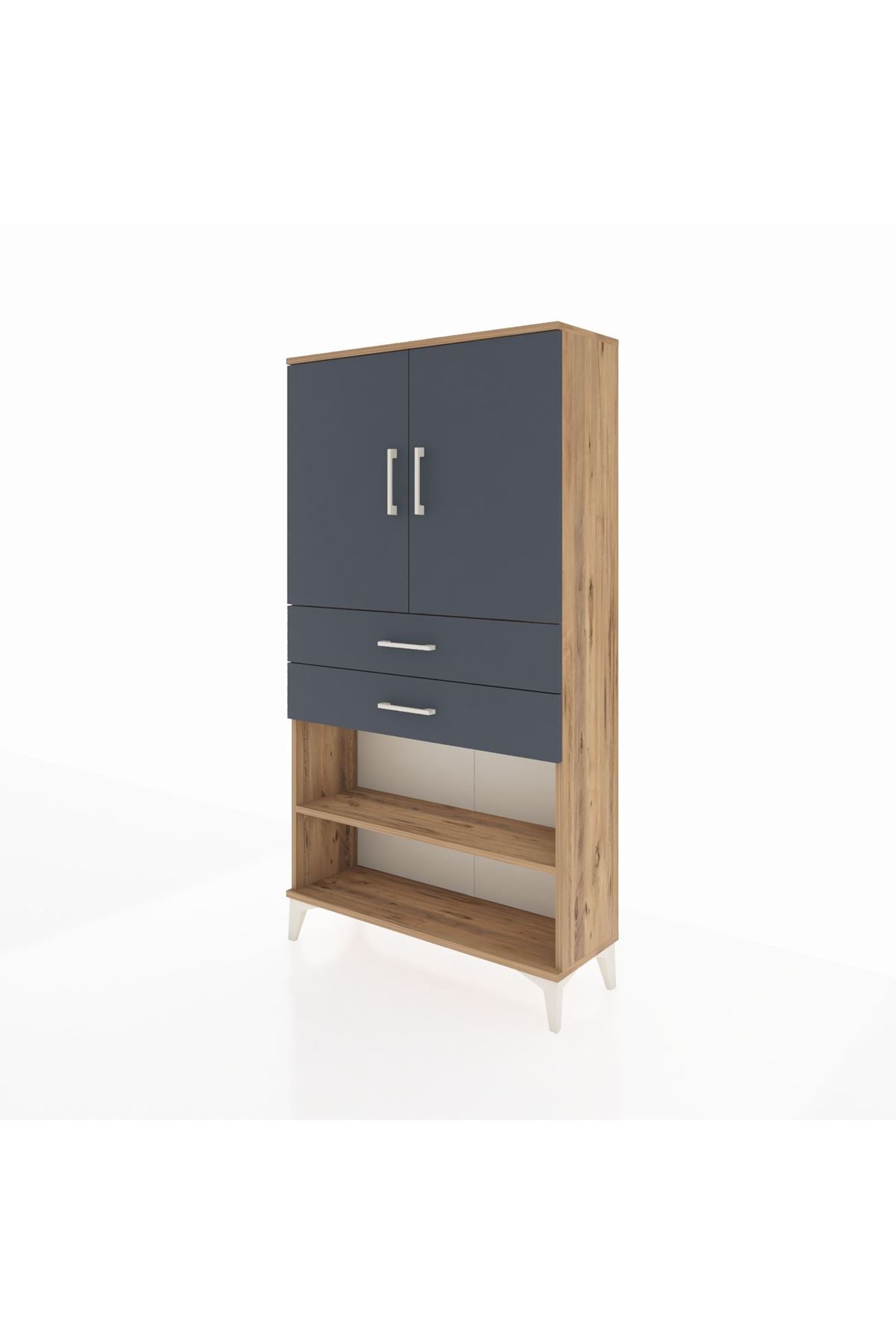 Arges Dolap 3 Raflı 2 Çekmeceli 2 Kapaklı 88x30x163 - S21M069V8A