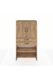 Arges Dolap 3 Raflı 2 Çekmeceli 2 Kapaklı 88x30x163 - S21M069V9A