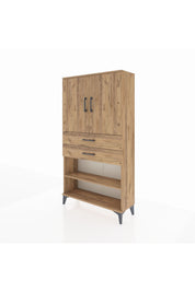 Arges Dolap 3 Raflı 2 Çekmeceli 2 Kapaklı 88x30x163 - S21M069V9A