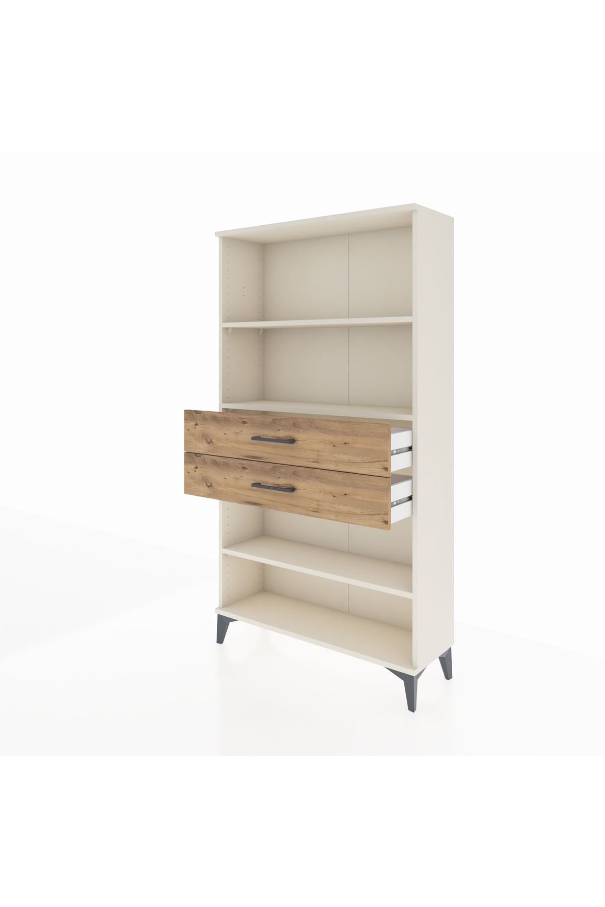 Arges Dolap 3 Raflı 2 Çekmeceli 88x30x163 - S21M070V3A