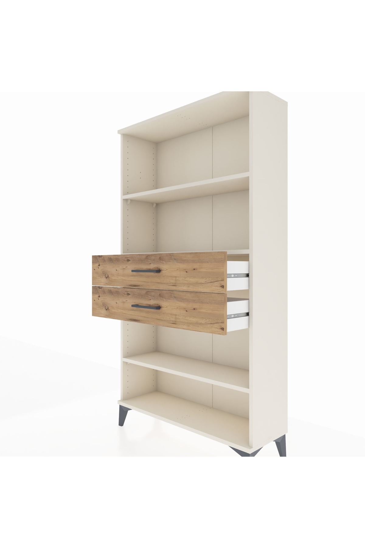 Arges Dolap 3 Raflı 2 Çekmeceli 88x30x163 - S21M070V3A