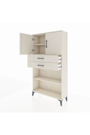 Arges Dolap 3 Raflı 2 Çekmeceli 2 Kapaklı 88x30x163 - S21M073V1A