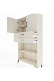Arges Dolap 3 Raflı 2 Çekmeceli 2 Kapaklı 88x30x163 - S21M073V1A