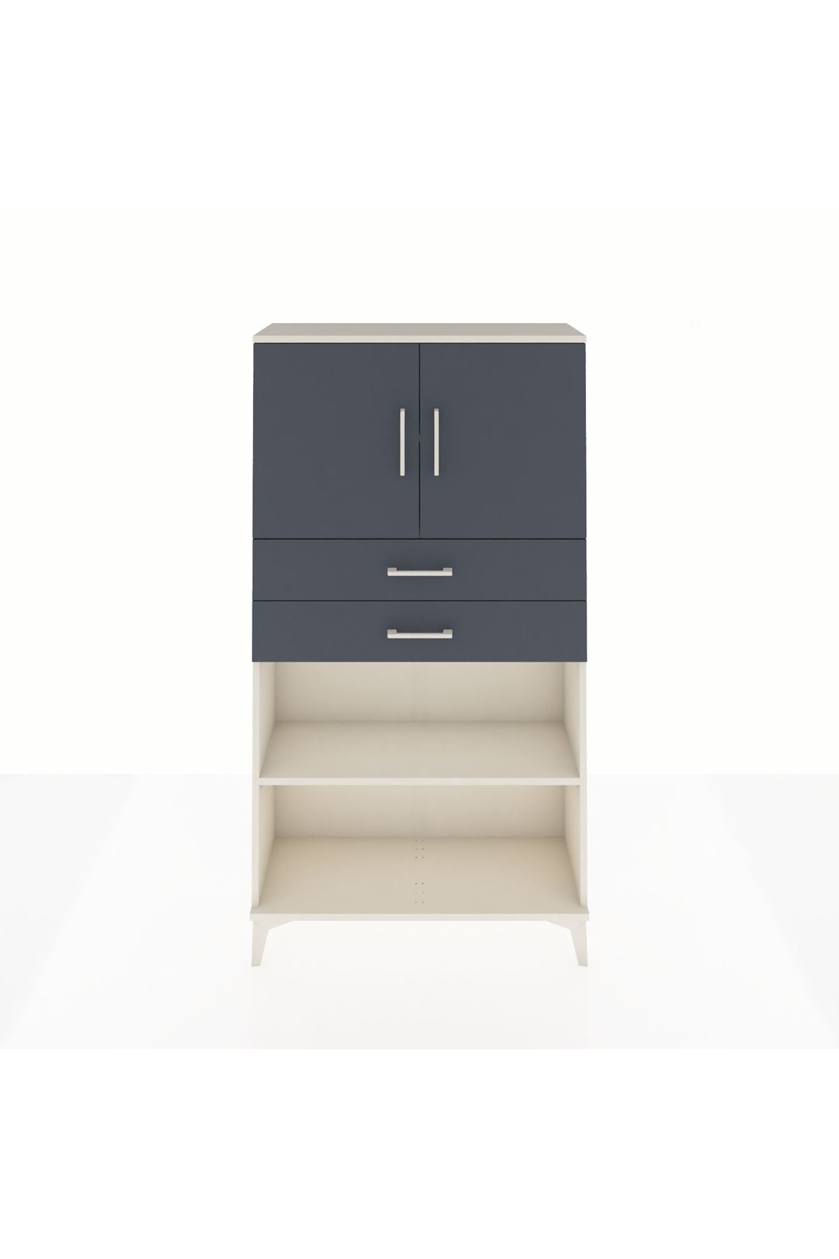 Arges Dolap 3 Raflı 2 Çekmeceli 2 Kapaklı 88x30x163 - S21M073V2A