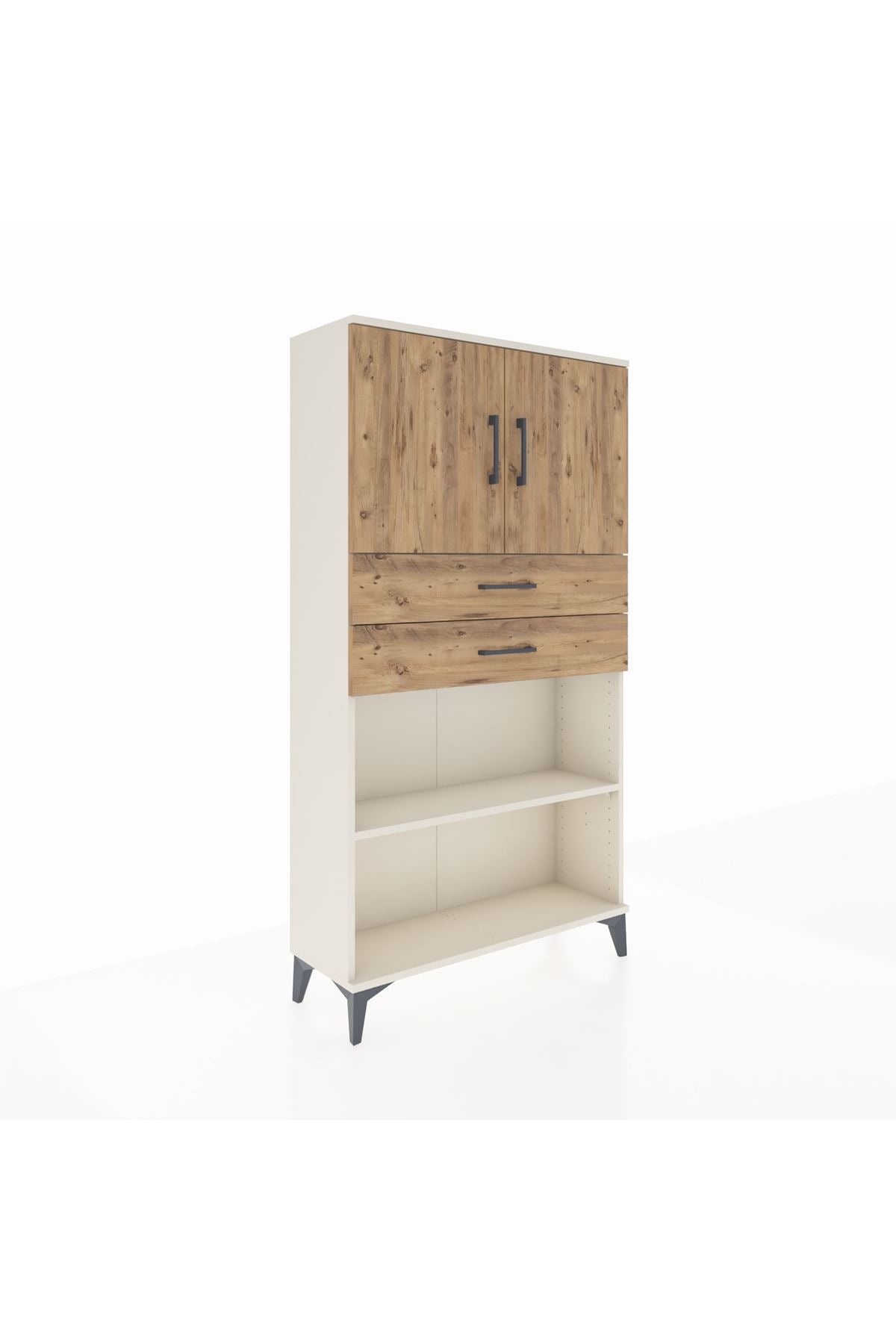 Arges Dolap 3 Raflı 2 Çekmeceli 2 Kapaklı 88x30x163 - S21M073V3A