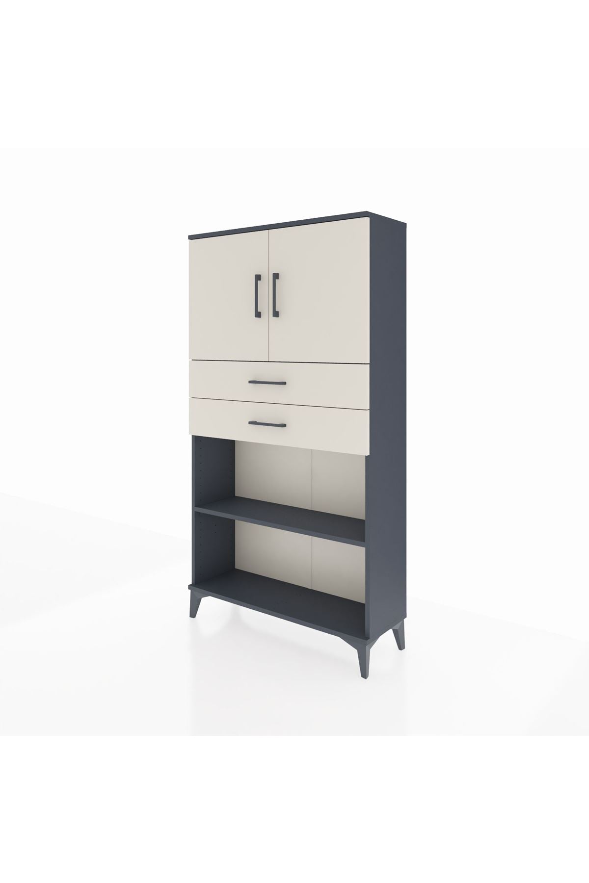 Arges Dolap 3 Raflı 2 Çekmeceli 2 Kapaklı 88x30x163 - S21M073V4A