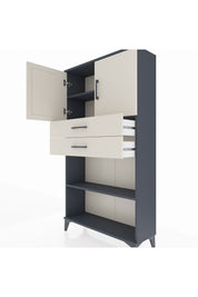 Arges Dolap 3 Raflı 2 Çekmeceli 2 Kapaklı 88x30x163 - S21M073V4A