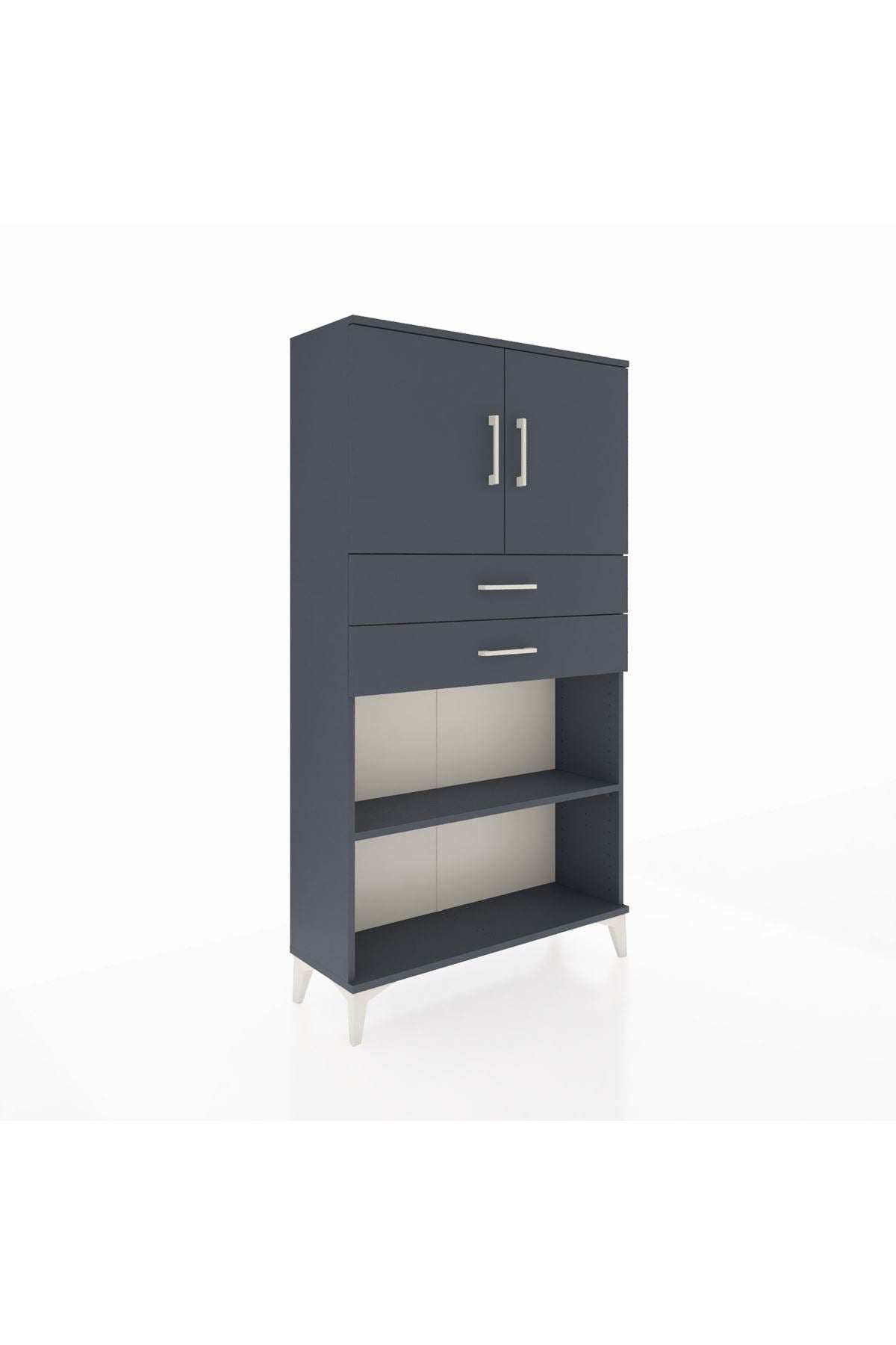 Arges Dolap 3 Raflı 2 Çekmeceli 2 Kapaklı 88x30x163 - S21M073V5A