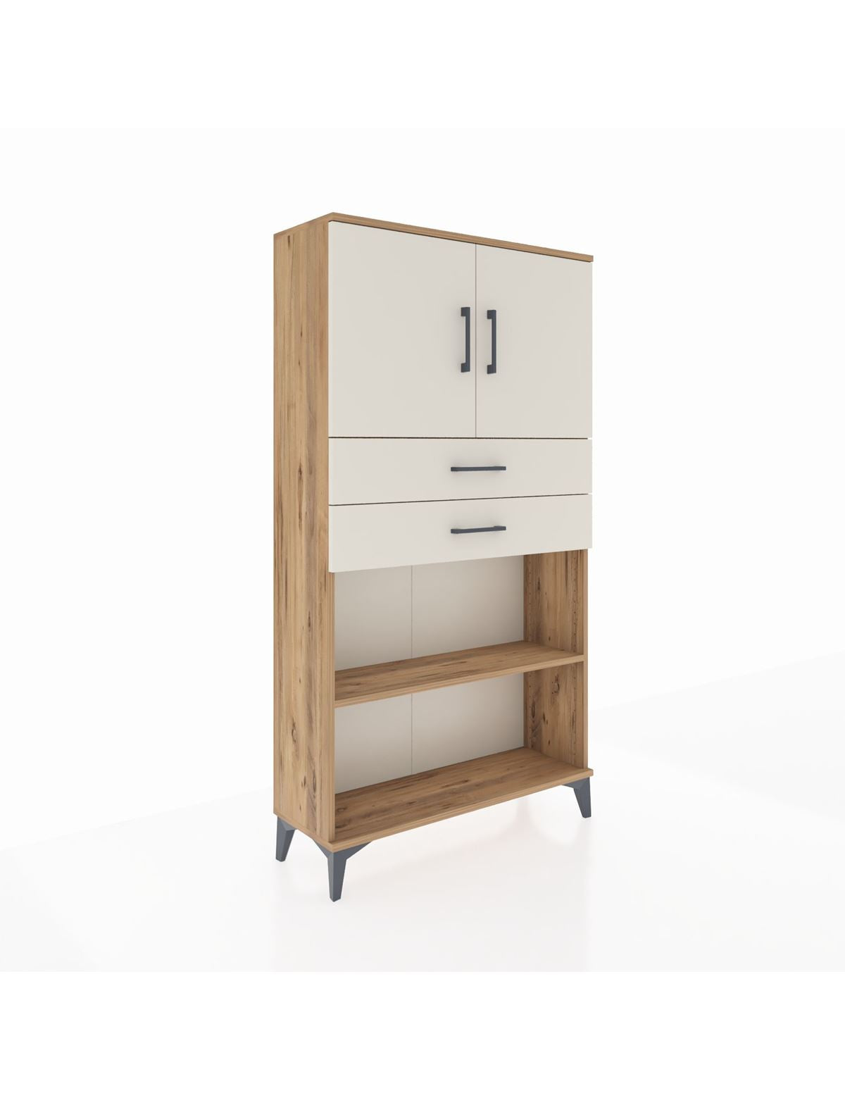 Arges Dolap 3 Raflı 2 Çekmeceli 2 Kapaklı 88x30x163 - S21M073V7A