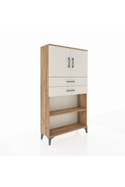 Arges Dolap 3 Raflı 2 Çekmeceli 2 Kapaklı 88x30x163 - S21M073V7A