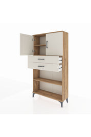 Arges Dolap 3 Raflı 2 Çekmeceli 2 Kapaklı 88x30x163 - S21M073V7A