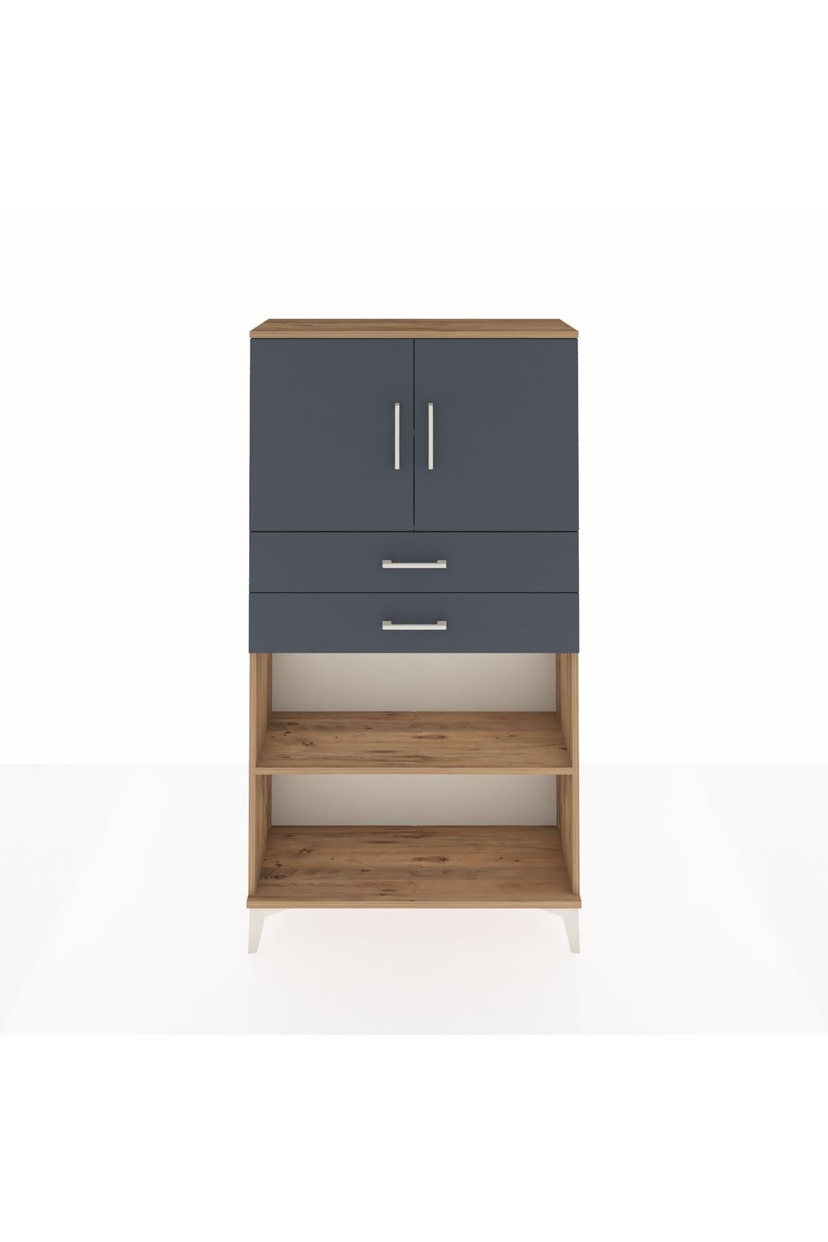 Arges Dolap 3 Raflı 2 Çekmeceli 2 Kapaklı 88x30x163 - S21M073V8A