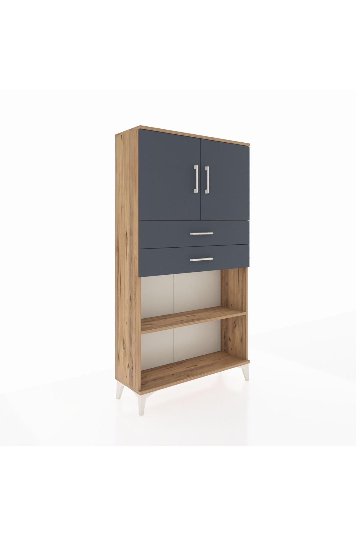 Arges Dolap 3 Raflı 2 Çekmeceli 2 Kapaklı 88x30x163 - S21M073V8A