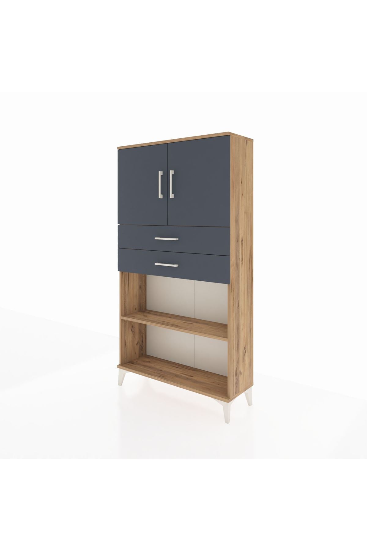 Arges Dolap 3 Raflı 2 Çekmeceli 2 Kapaklı 88x30x163 - S21M073V8A