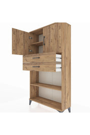 Arges Dolap 3 Raflı 2 Çekmeceli 2 Kapaklı 88x30x163 - S21M073V9A