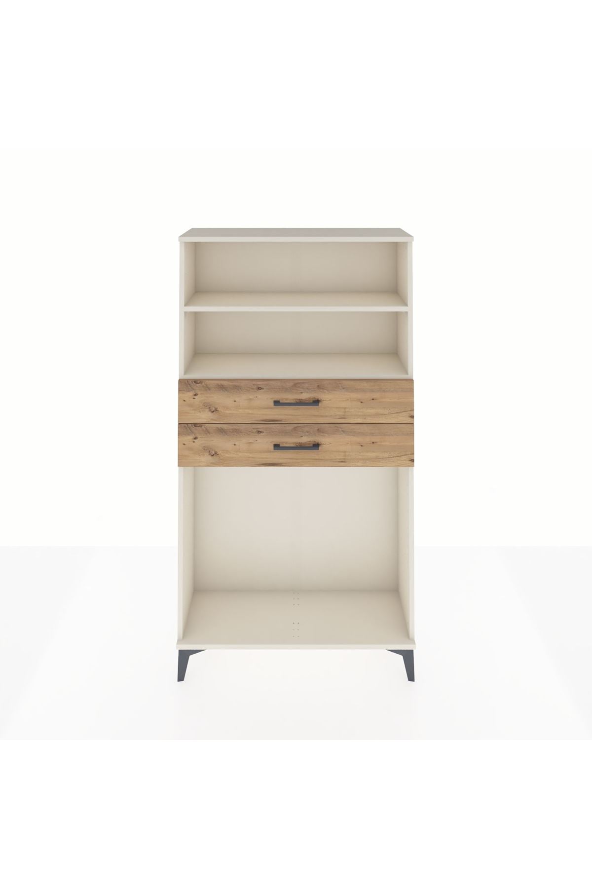 Arges Dolap 2 Raflı 2 Çekmeceli 88x30x163 - S21M074V3A
