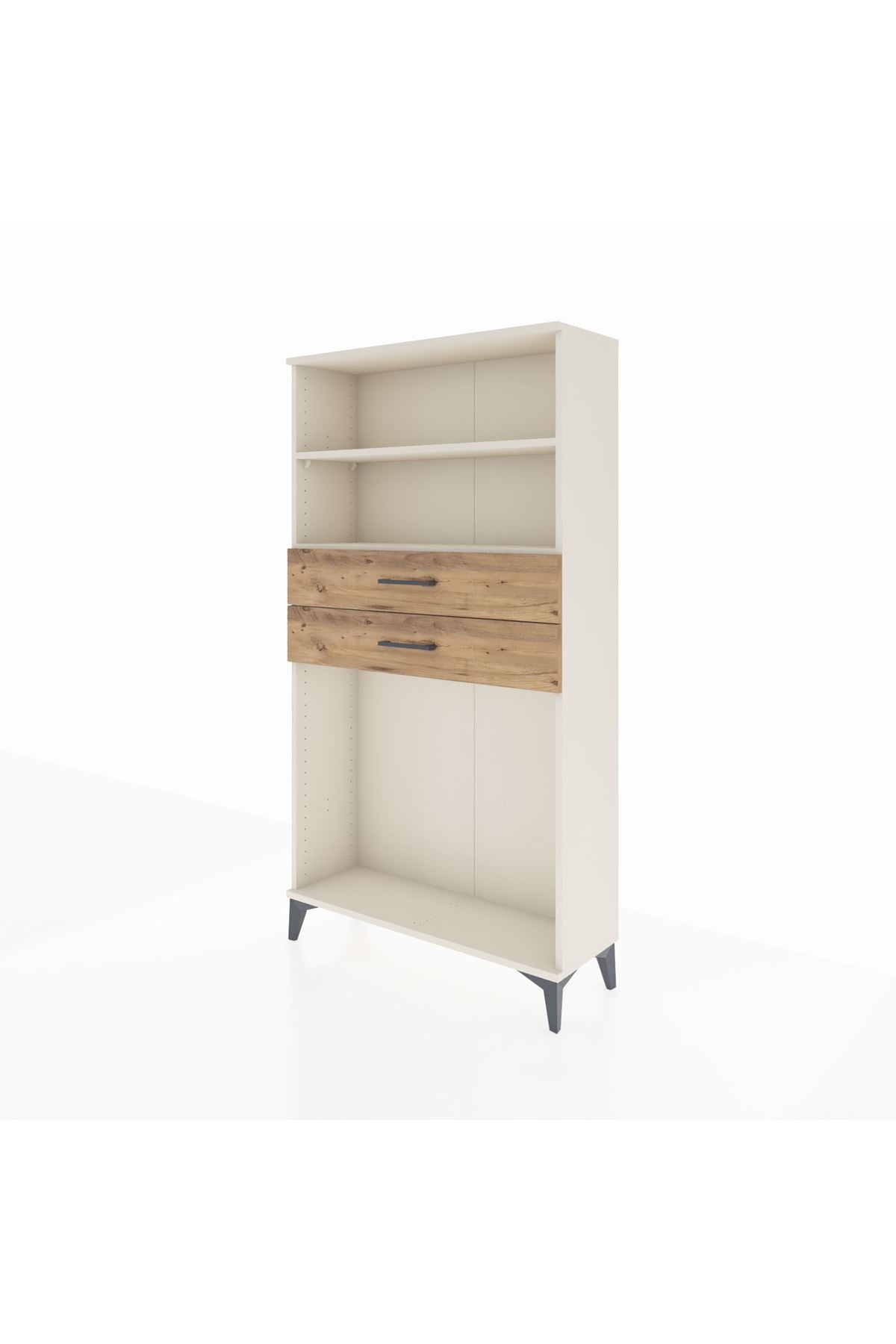 Arges Dolap 2 Raflı 2 Çekmeceli 88x30x163 - S21M074V3A