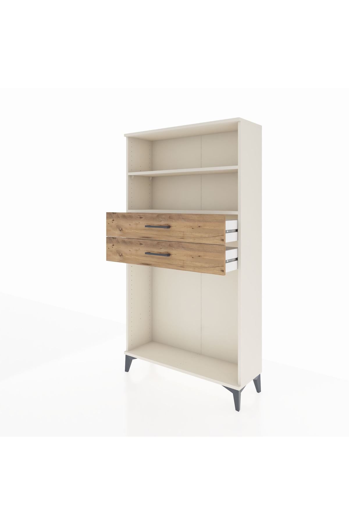 Arges Dolap 2 Raflı 2 Çekmeceli 88x30x163 - S21M074V3A